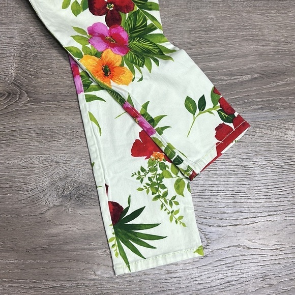 Abercrombie & Fitch Multi Tropical Print Low-Rise Cropped Skinny Pants Sz 25 - Picture 4 of 11